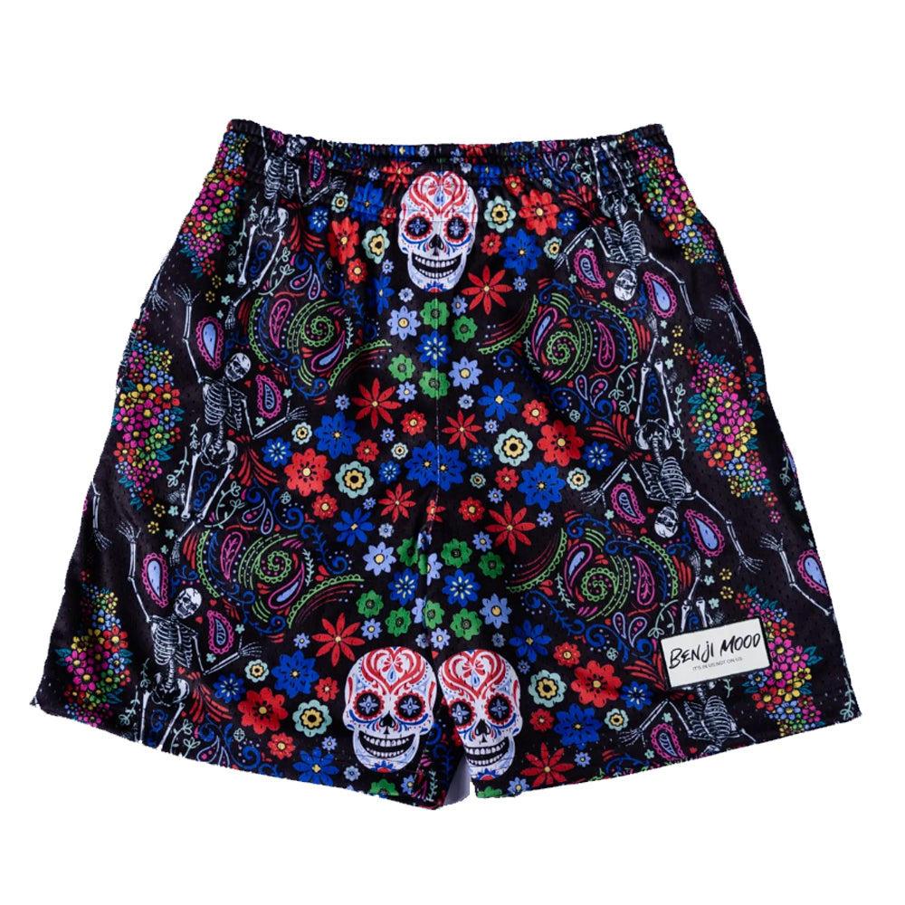 Benji Mood Day of the Dead Shorts in Black