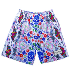 Benji Mood Day of the Dead Shorts in White