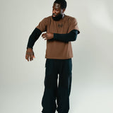 Black Ghost x BIL Cropped Tee in Brown