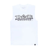 Hoop Note Sleeveless Tee in White