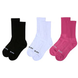 Solid Mid Sock Bundle in PWB (3-Pack)