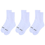 Solid Mid Sock Bundle in White (3-Pack)