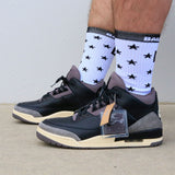 Star Socks in White