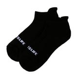 Solid Extra Cushioned Ankle Socks in Black