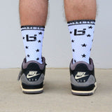 Star Socks in White