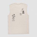 Learning Sleeveless Tee in Bone