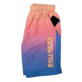 Global Hooper Performance Shorts in Sunset Orange