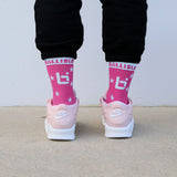 Star Socks in Pink & White