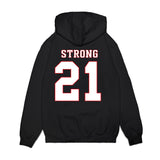 UConn - NCAA Women's Basketball : Sarah Strong - Ball is Life - Huskies In the Woods Premium Hooded Sweatshirt