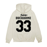 UConn - NCAA Women's Basketball : Caroline Ducharme - Ball is Life - UConn vs USC White Premium Hooded Sweatshirt