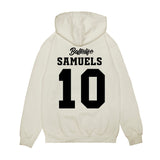 USC - NCAA Women's Basketball : Malia Samuels - Ball is Life - UConn vs USC White Premium Hooded Sweatshirt