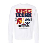 UConn - NCAA Women's Basketball : Ayanna Patterson - Ball is Life - UConn vs USC White Midweight Sweatshirt