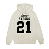 UConn - NCAA Women's Basketball : Sarah Strong - Ball is Life - UConn vs USC White Premium Hooded Sweatshirt