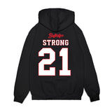 UConn - NCAA Women's Basketball : Sarah Strong - Ball is Life - UConn vs USC Black Premium Hooded Sweatshirt