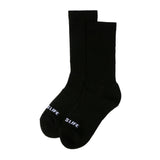 Solid Extra Cushioned Mid Socks in Black