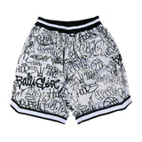 Throwie Basketball Shorts in Silver/Black