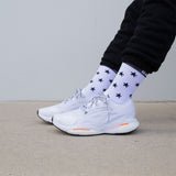 Star Socks in White